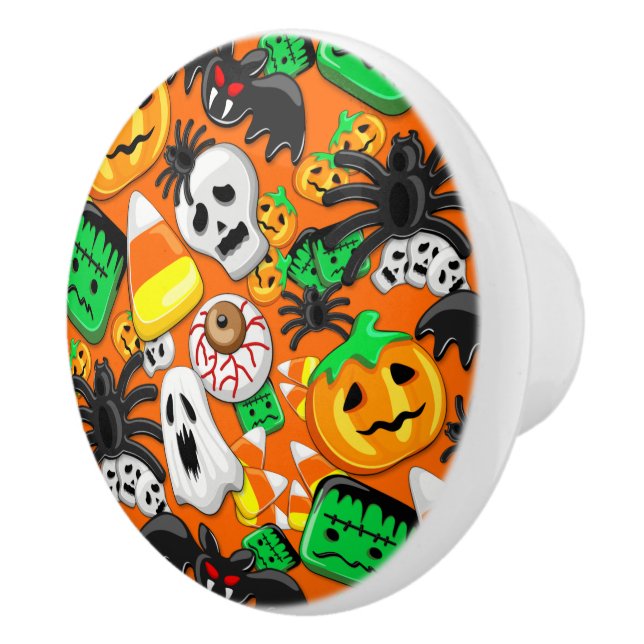 Halloween Spooky Candies Party Keramikknauf (Rechts)