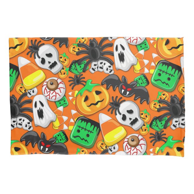 Halloween Spooky Candies Party Kissenbezug (Vorderseite)