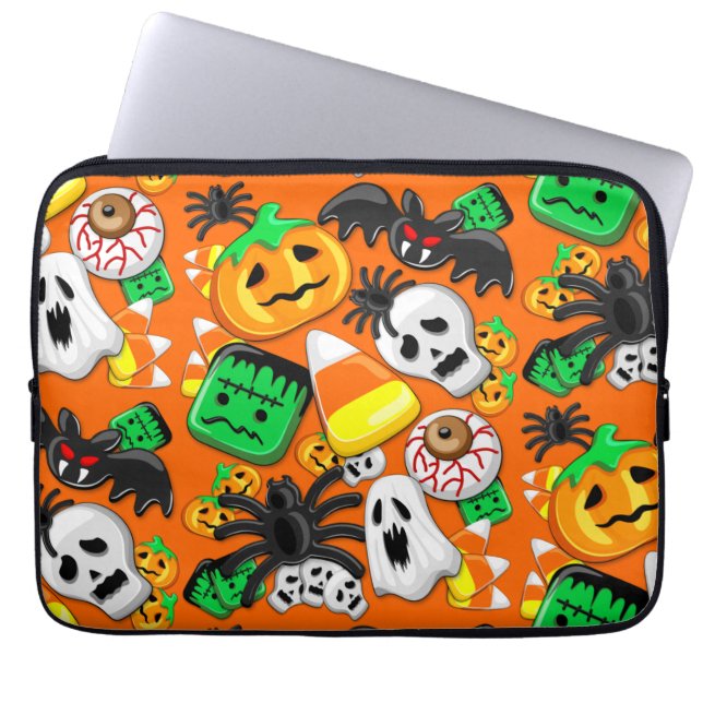 Halloween Spooky Candies Party Laptopschutzhülle (Vorderseite)