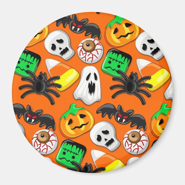 Halloween Spooky Candies Party Magnet (Vorne)