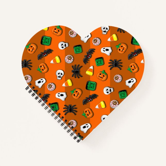 Halloween Spooky Candies Party Notizbuch (Vorderseite)