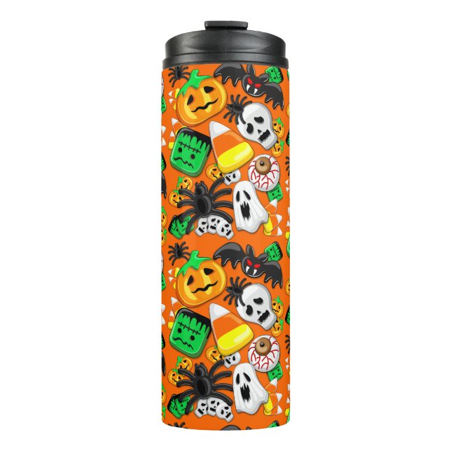 Halloween Spooky Candies Party Thermosbecher (Vorderseite)
