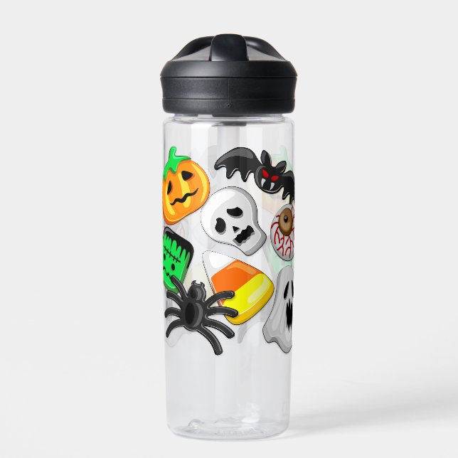 Halloween Spooky Candies Party Trinkflasche (Vorderseite)