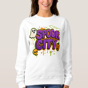 Halloween Spooky City Graffiti Bekleidung Unisex Sweatshirt