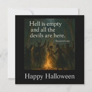 Halloween Spooky Einladungskarte - Hölle ist leer