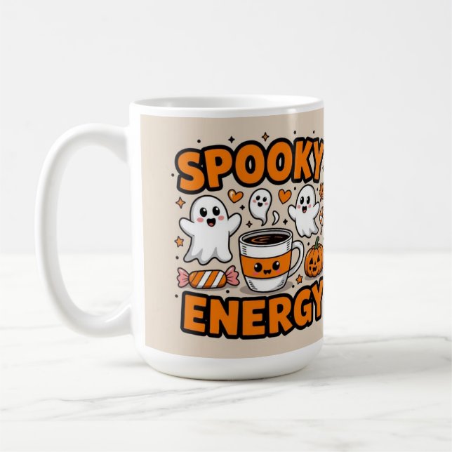 Halloween spooky energy mom life kaffeetasse (Links)