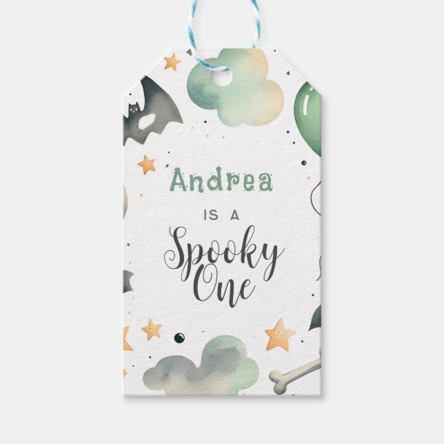 Halloween Spooky erster Geschenkanhänger (Vorderseite)