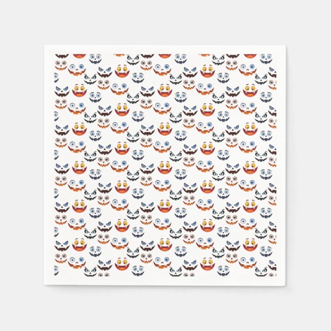 Halloween Spooky Face Pattern Serviette (Vorderseite)