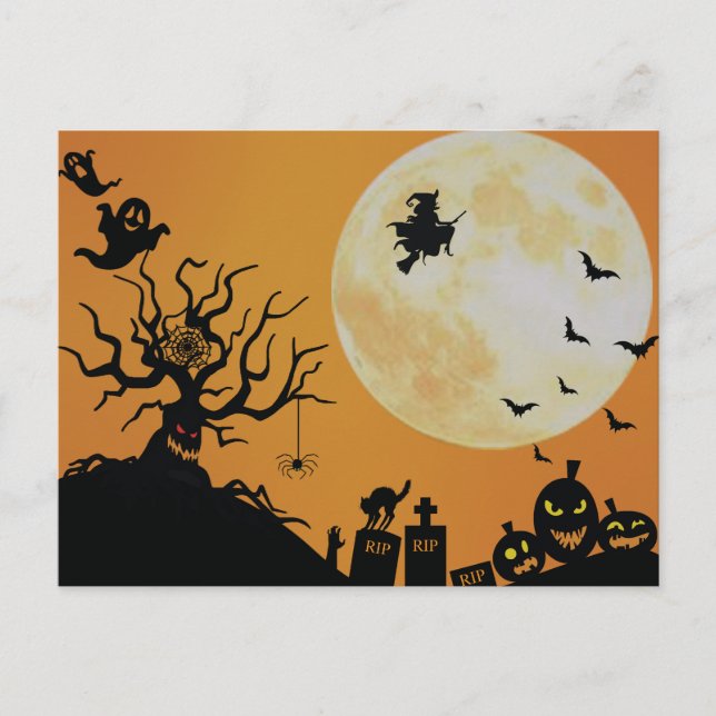 Halloween Spooky Fun Postkarte (Vorderseite)