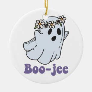 Halloween Spooky Ghost Boo Jee Boo Keramik Ornament