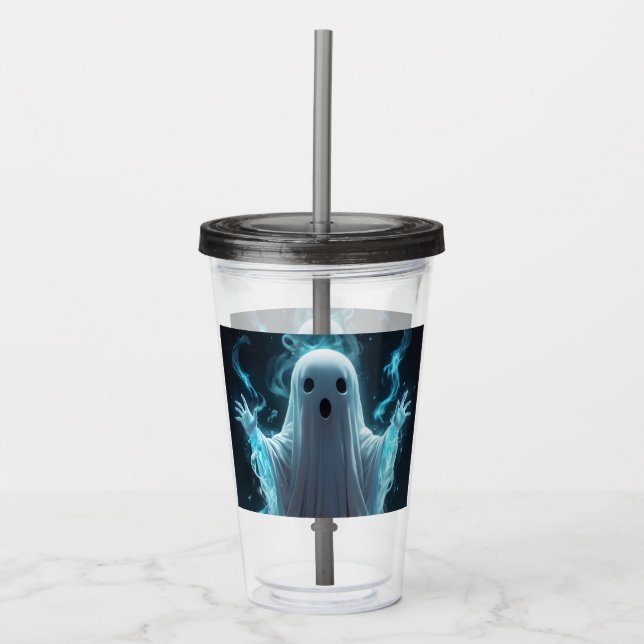 Halloween Spooky Ghost Festival Acryltrinkbecher (Vorderseite)