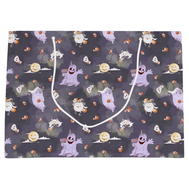 Halloween Spooky Ghosts Geschenktasche Große Geschenktüte (Vorderseite)