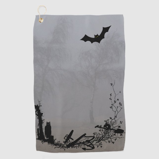 Halloween-Spooky Golfhandtuch (Vorderseite)