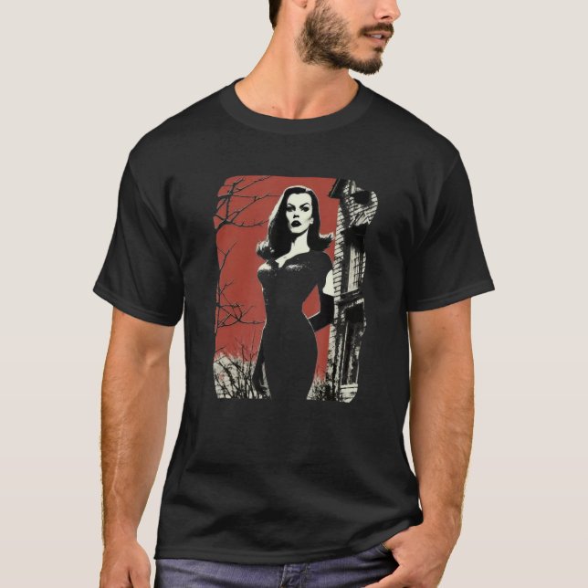 Halloween Spooky Gothic Vampire Witch Horror Fans T-Shirt (Vorderseite)