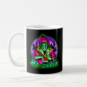 Halloween Spooky Green Hexe Magic Hat Apple Kaffeetasse