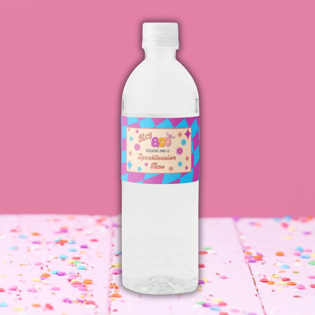 Halloween Spooky Groovy Party Water Bottle Labels (Von Creator hochgeladen)