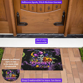 Halloween Spooky Hexe Skeleton Fußmatte