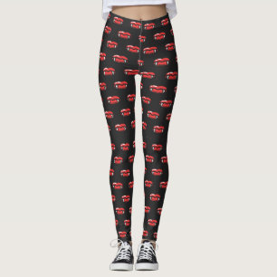 Halloween Spooky Horror Vampire Teeth Lips Leggings