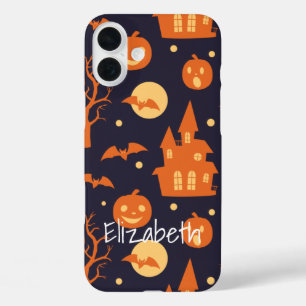 Halloween Spooky House Bats Treppenkürbis Muster title_seo2