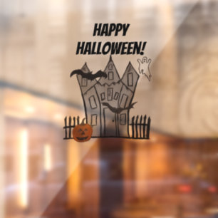 Halloween Spooky House Fensterheber Fensteraufkleber