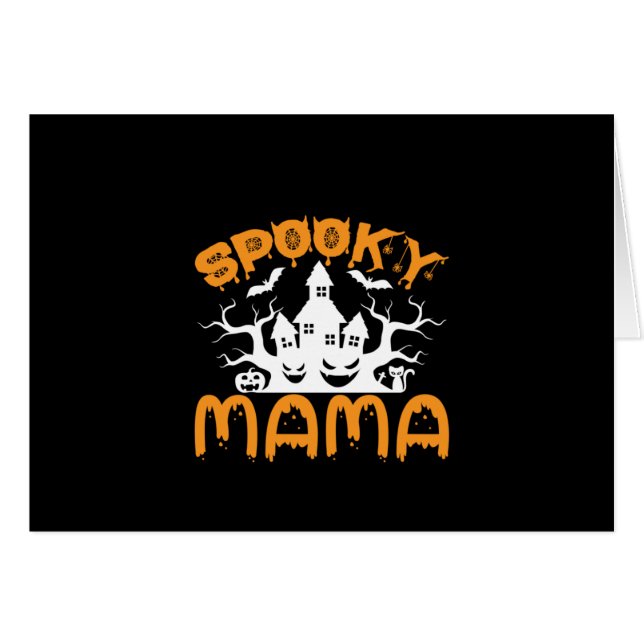 Halloween Spooky Mama Geburtstag (Vorderseite (Horizontal))