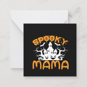 Halloween Spooky Mama Geburtstag Mitteilungskarte
