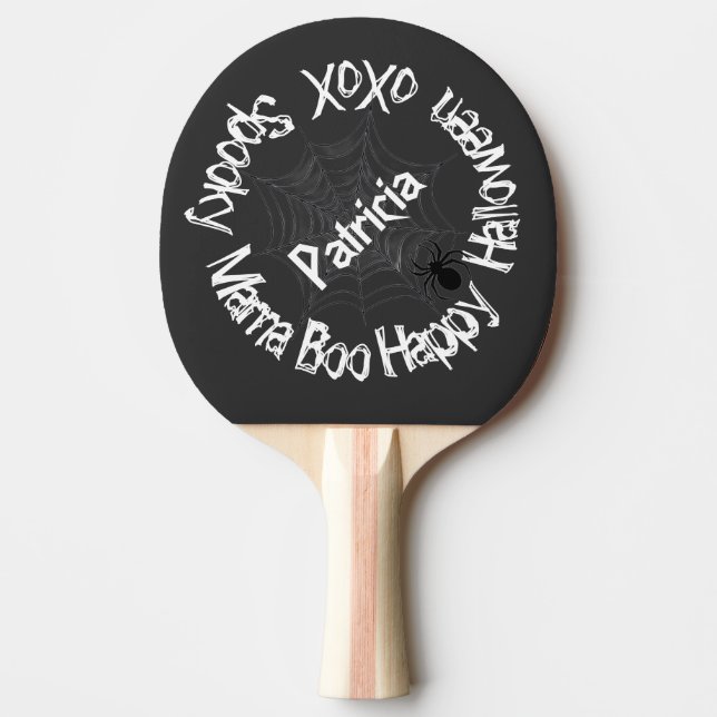 Halloween Spooky Mama Trendy Beängstigend Schwarz- Tischtennis Schläger (Vorderseite)