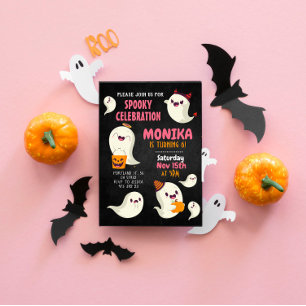 Halloween Spooky Niedlich Ghost Einladung