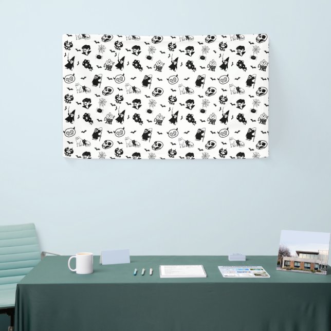 Halloween Spooky Niedlich Pattern Holiday Horror B Banner (Messeveranstaltung)