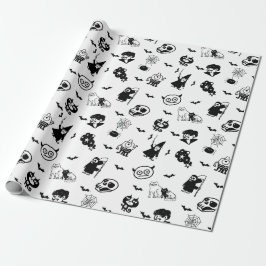 Halloween Spooky Niedlich Pattern Holiday Horror B Geschenkpapier
