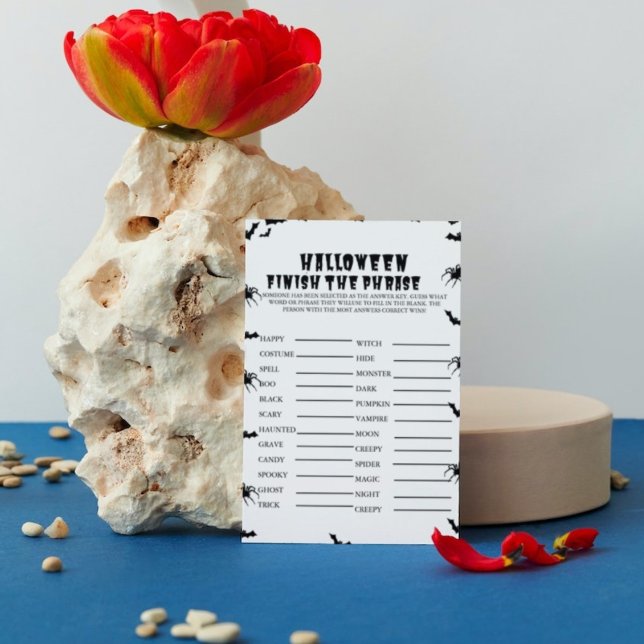 HAlloween Spooky Party Beenden Sie den Satz Spielk Einladung (Von Creator hochgeladen)