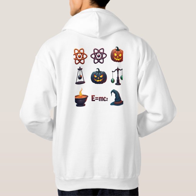 Halloween, Spooky Physik Lehrer - Hexe mit Szie Hoodie (Rückseite)