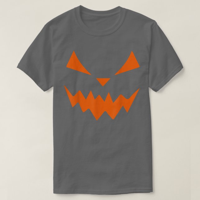 Halloween Spooky Pumpkin Jack O Lantern Face Scary T-Shirt (Design vorne)