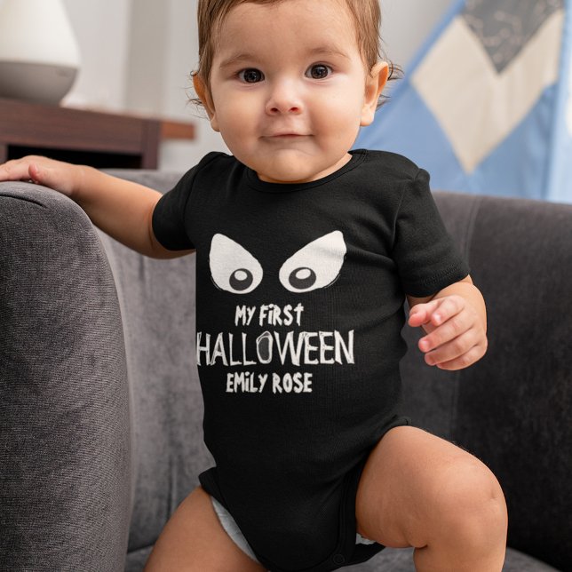 Halloween Spooky Scary Cute Ghost Eyes Baby Baby Strampler (Von Creator hochgeladen)