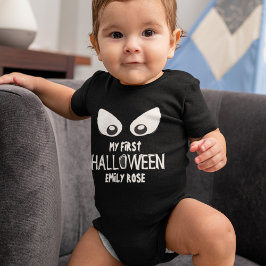 Halloween Spooky Scary Cute Ghost Eyes Baby Strampler