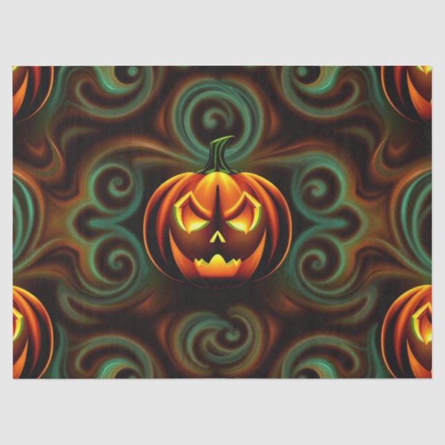 Halloween Spooky Scene Fantasy Tissue Pap Seidenpapier (Vorderseite)
