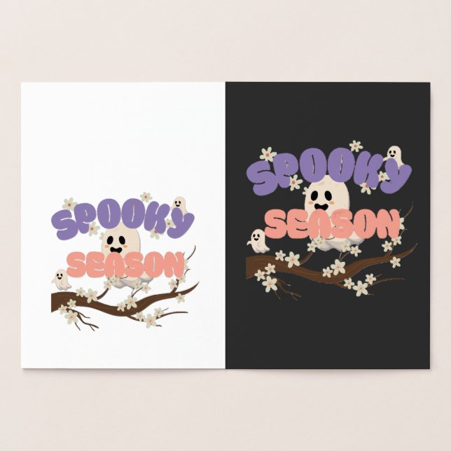 Halloween Spooky Season Foil Card Folienkarte (Innenseite)