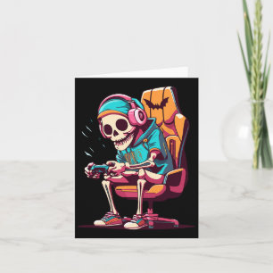 Halloween Spooky Season Gaming Skelett Beängstigen Karte