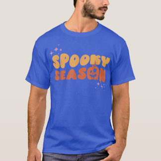 Halloween Spooky Season Wavy Retro Tete mit Kürki T-Shirt