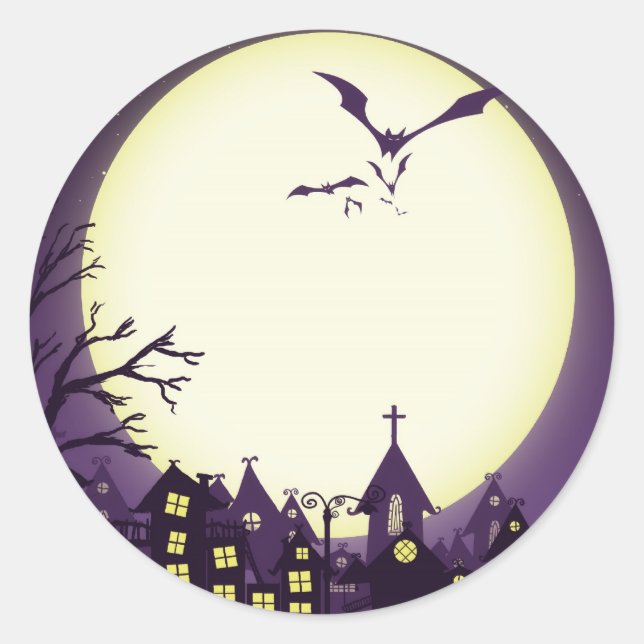 Halloween Spooky Silhouetten Sticker (Vorderseite)