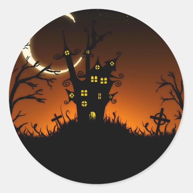 Halloween Spooky Silhouetten Sticker (Vorderseite)
