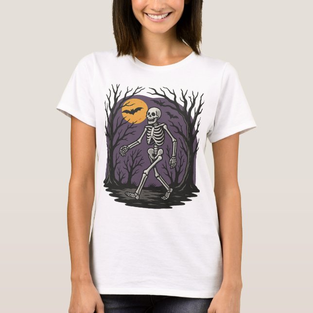 Halloween Spooky Skeleton Spuk Forest Women's T T-Shirt (Vorderseite)