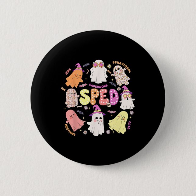 Halloween Spooky Special Bildung Team Button (Vorderseite)