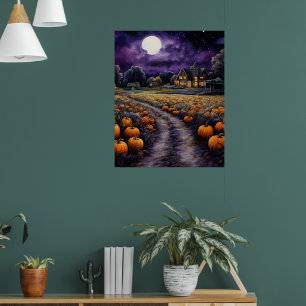 Halloween Spooky Spuk Town Night Poster