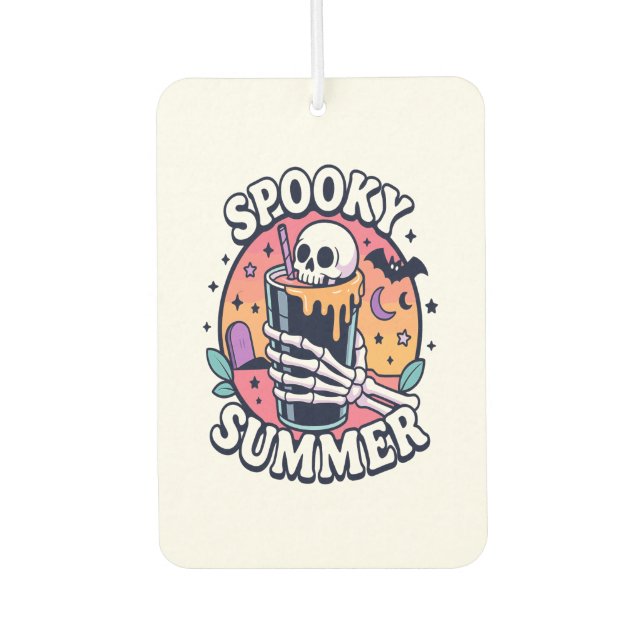 Halloween Spooky Summer Skeleton Drink Autolufterfrischer (Vorderseite)