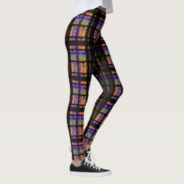 Halloween Spooky Swirl Kariert Leggings