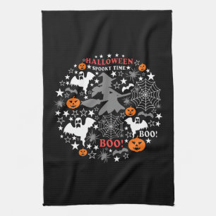 Halloween Spooky Time Geschirrtuch