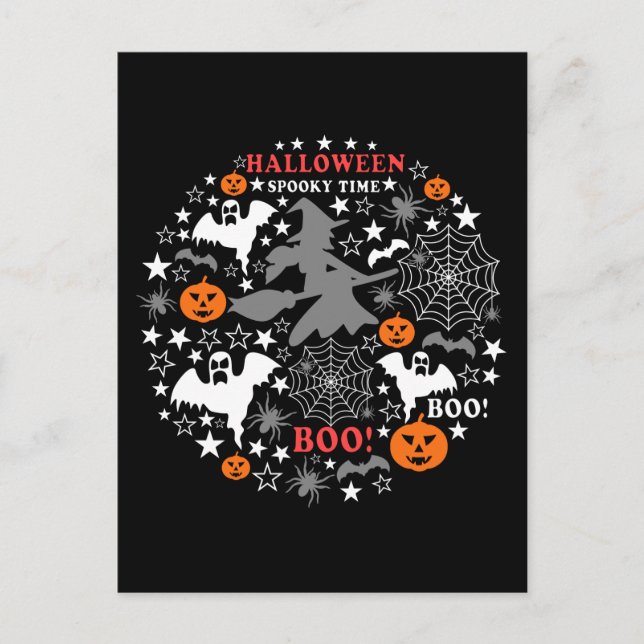 Halloween Spooky Time Postkarte (Vorderseite)