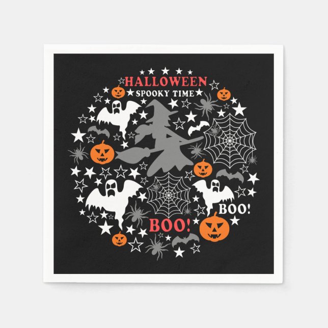 Halloween Spooky Time Serviette (Vorderseite)