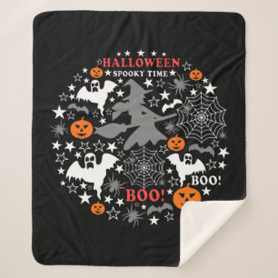 Halloween Spooky Time Sherpadecke